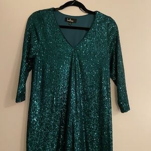 Green Sequin Lulus dress